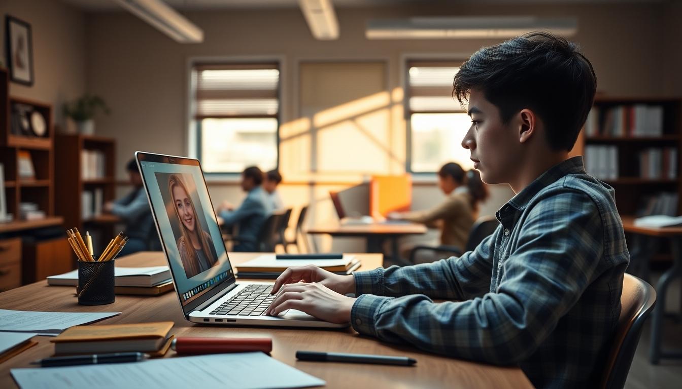Campus and scholarly atmosphere in Madrid