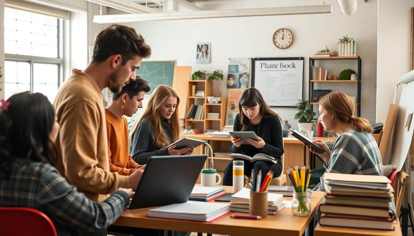 Modern university campus for students